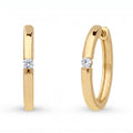 Solitaire CZ Small Hoop Earrings