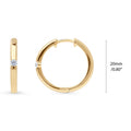 Solitaire CZ Small Hoop Earrings