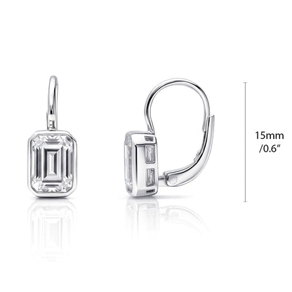 Solitaire CZ Earrings in Gold Flashed Sterling Silver, 2 Pairs