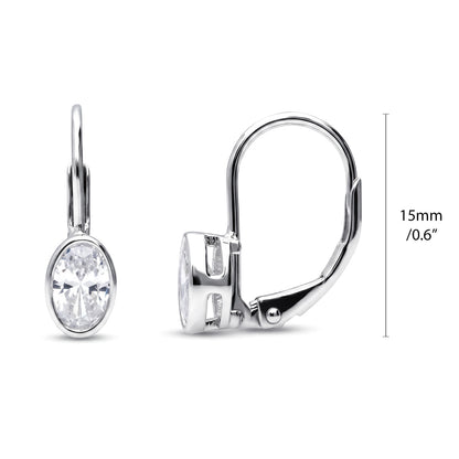 Solitaire CZ Earrings in Gold Flashed Sterling Silver, 2 Pairs