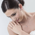 Solitaire Cartilage CZ Cartilage Stud Earrings in Sterling Silver, Rhodium Plated