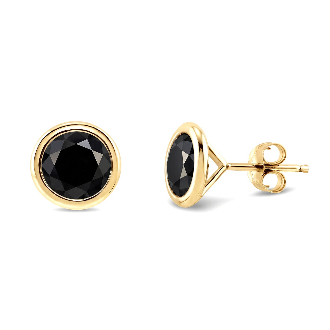 Martini Solitaire Bezel CZ Stud Earrings
