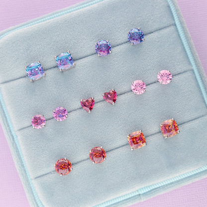 Solitaire Stud Earrings