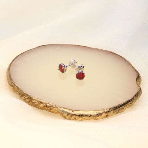 Solitaire Stud Earrings
