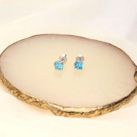 Solitaire Stud Earrings