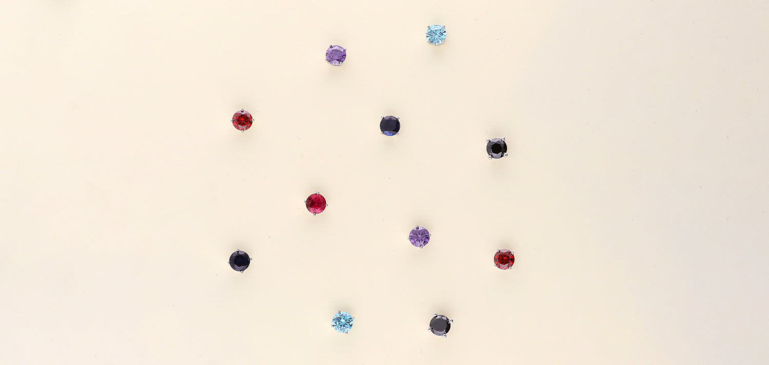 2. Colorful Solitaire Studs
