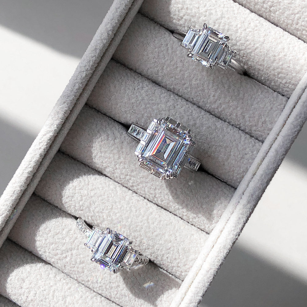 Image Contain: 3-Stone Ring, Halo Ring