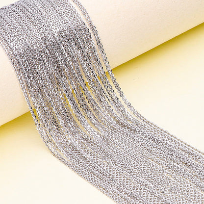 Italian Rolo Chain Necklace in Sterling Silver