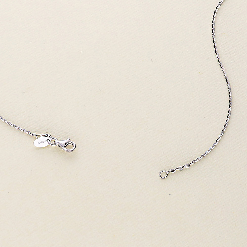 Flatlay view of Italian Rolo Chain Necklace in Sterling Silver, 7 of 9