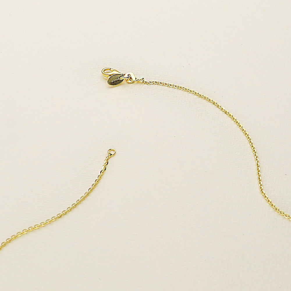Flatlay view of Italian Rolo Chain Necklace in Gold Flashed Sterling Silver, 8 of 9