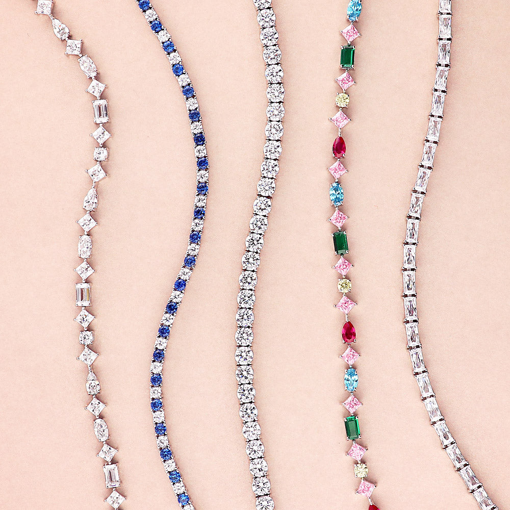 Flatlay view of CZ Tennis Bracelet in Sterling Silver, 11 of 11