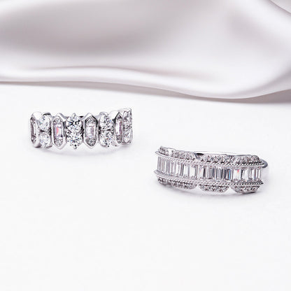 Art Deco CZ Band Ring in Sterling Silver