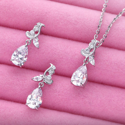 Filigree CZ Dangle Earrings in Sterling Silver