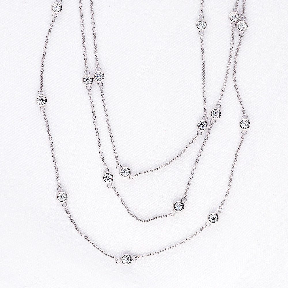 CZ by the Yard Station Necklace