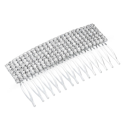 Multi-Row Rhinestone Hair Comb