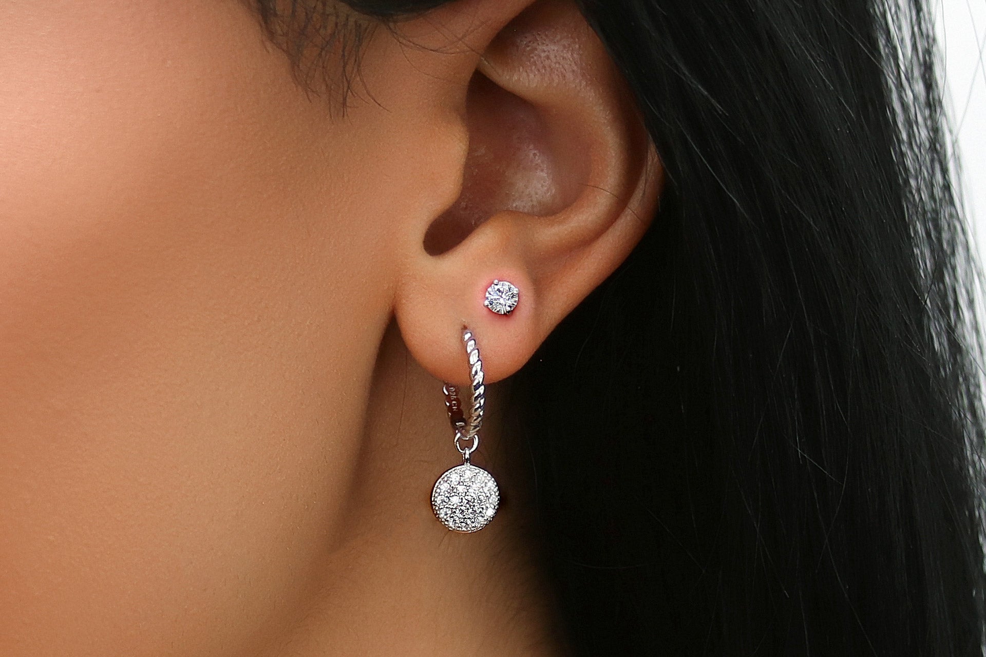 EAR STACKING WITH HOOPS