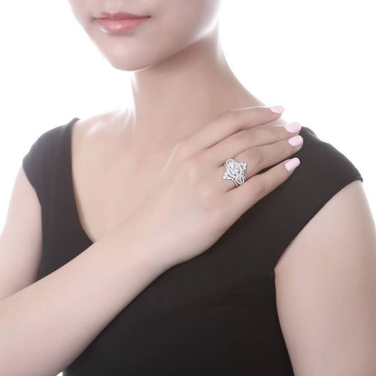 3-Stone 1.25ct CZ Ring in Sterling Silver