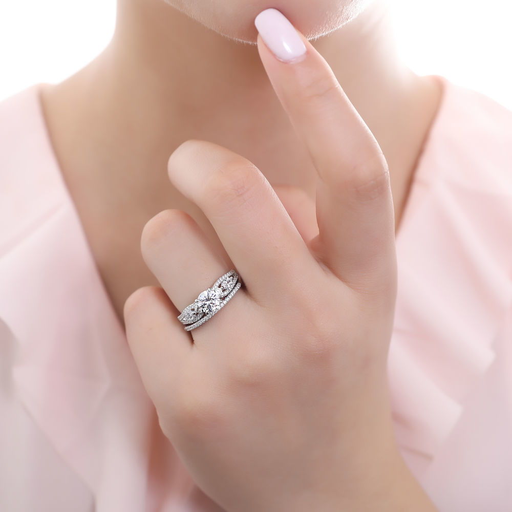 Solitaire 1ct CZ Ring in Sterling Silver