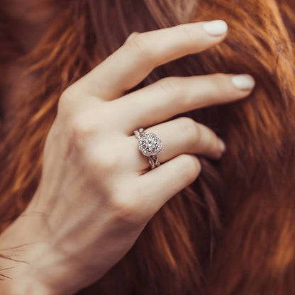 Woven Pave CZ Eternity Ring in Sterling Silver