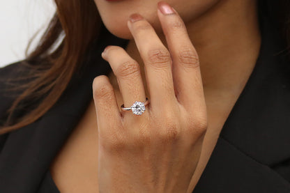 Solitaire 5-Stone Wishbone 2ct CZ Ring Set in Sterling Silver