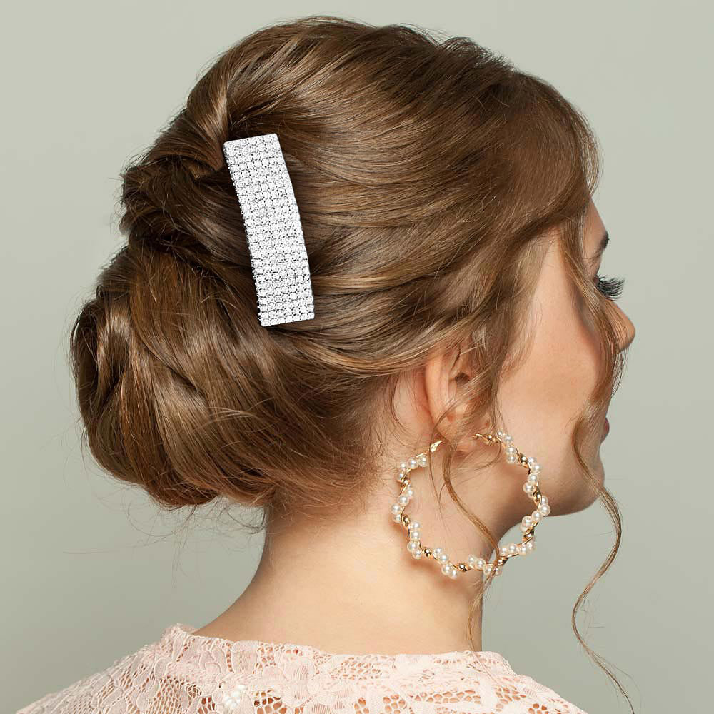 Multi-Row Rhinestone Hair Comb