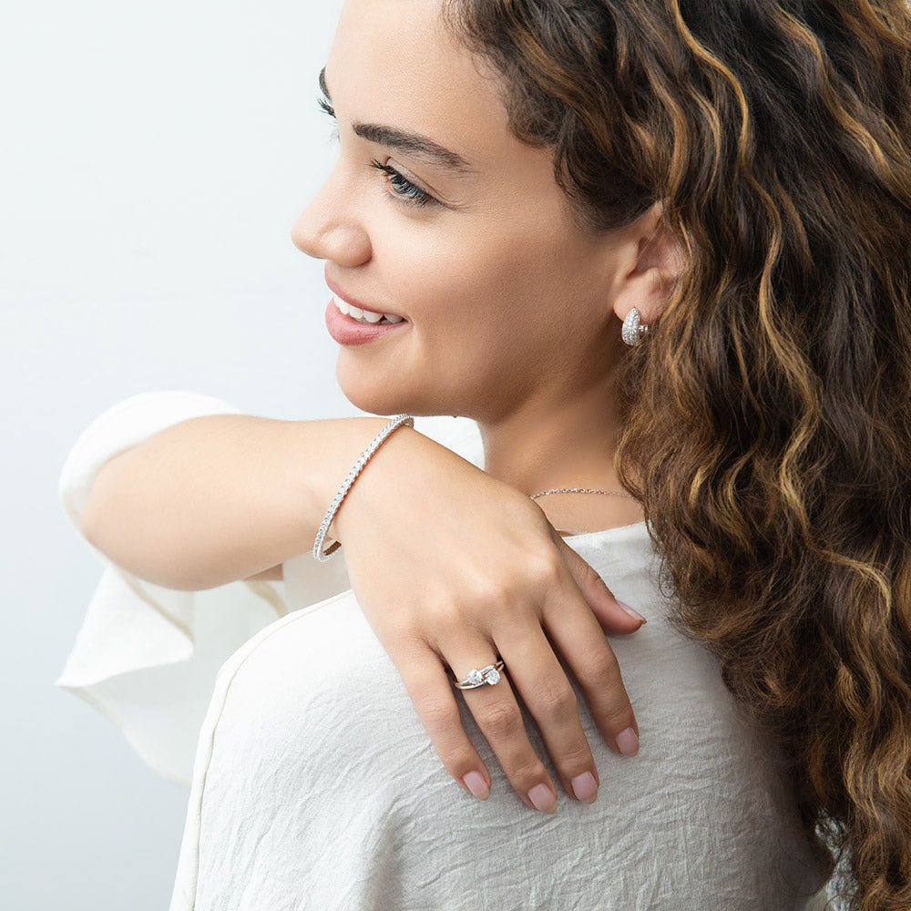Model Wearing Flexible Bangle
