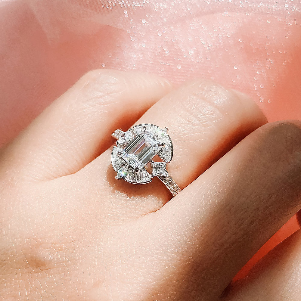 Image Contain: Model Wearing Halo Ring