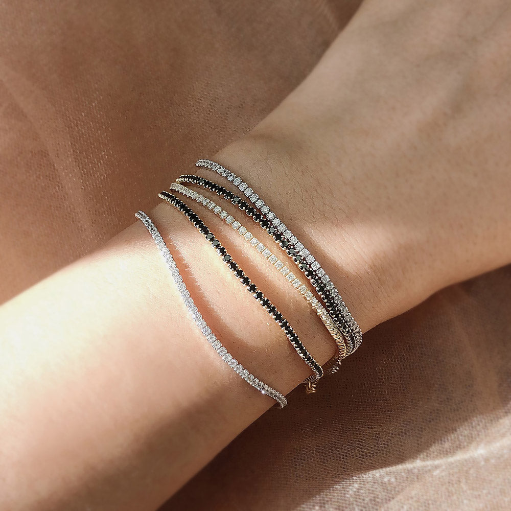 CZ Necklace and Bracelet in Sterling Silver