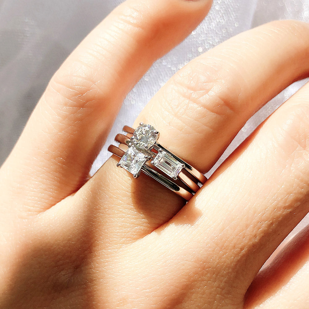 Model Wearing Solitaire Ring