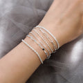 Model wearing Twisted Rope Chain Bracelet in Sterling Silver 3mm, Yellow Gold Flashed