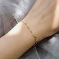 Model wearing Link Bracelet in Sterling Silver, Yellow Gold Flashed