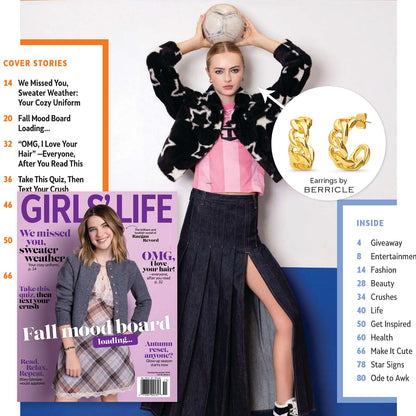 Article Features Cable Half Hoop Earrings