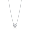 Front view of Initial Letter CZ Necklace in Sterling Silver, H