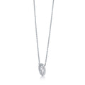 Angle view of Initial Letter CZ Necklace in Sterling Silver, Z