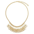 Open Circle Lightweight Statement Necklace in Brass, Gold-Tone