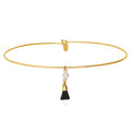 Tassel Imitation Pearl Choker, Gold-Tone