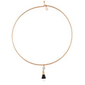 Front view of Tassel Imitation Pearl Choker, Rose Gold-Tone