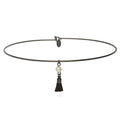 Tassel Imitation Pearl Choker, Black-Tone