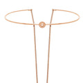 Front view of Open Circle Layered Choker, Rose Gold-Tone