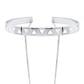 Front view of Layered Choker, Silver-Tone