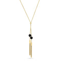 Tassel Ball Bead Lariat Necklace