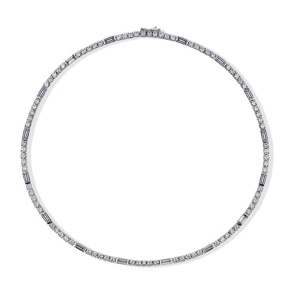 Art Deco CZ Tennis Necklace