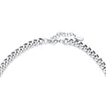 Front view of Lightweight Curb Chain Necklace 7mm, Silver-Tone