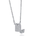 Front view of Zodiac Sign CZ Necklace in Sterling Silver, Scorpio