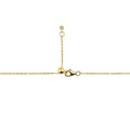 Alternate view of Bar CZ Pendant Necklace in Sterling Silver, Yellow Gold Flashed