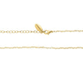 Front view of Heart Link Chain Necklace, Yellow Gold Flashed