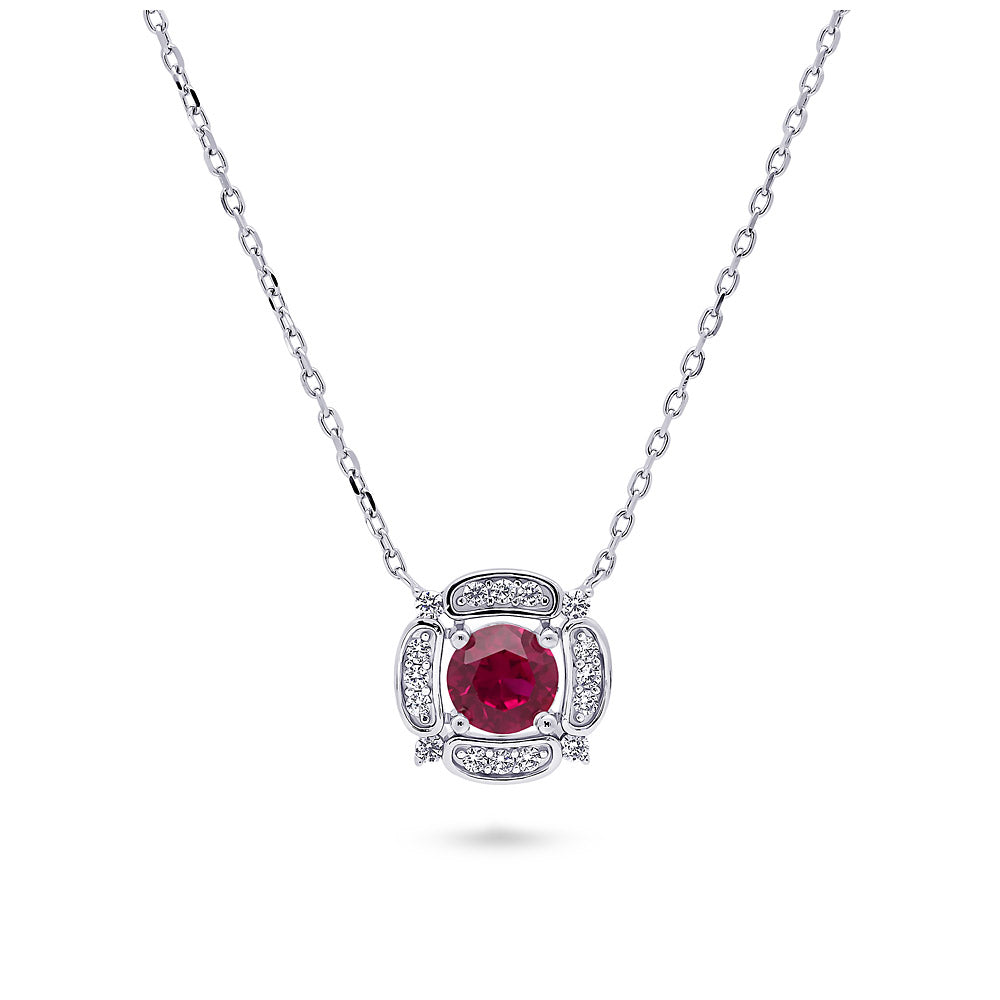 Flower Halo CZ Necklace and Earrings in Sterling Silver, 7 of 13