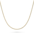 CZ Tennis Choker Necklace in Sterling Silver, Yellow Gold Flashed, Clear