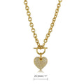 Angle view of Heart Toggle Necklace, Gold-Tone / 18 Inch