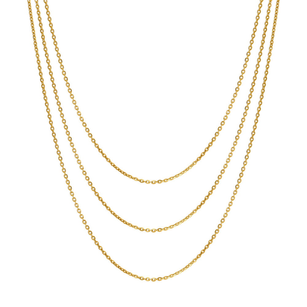 Italian Rolo Chain Necklace in Sterling Silver, 3 Piece, 3 of 19